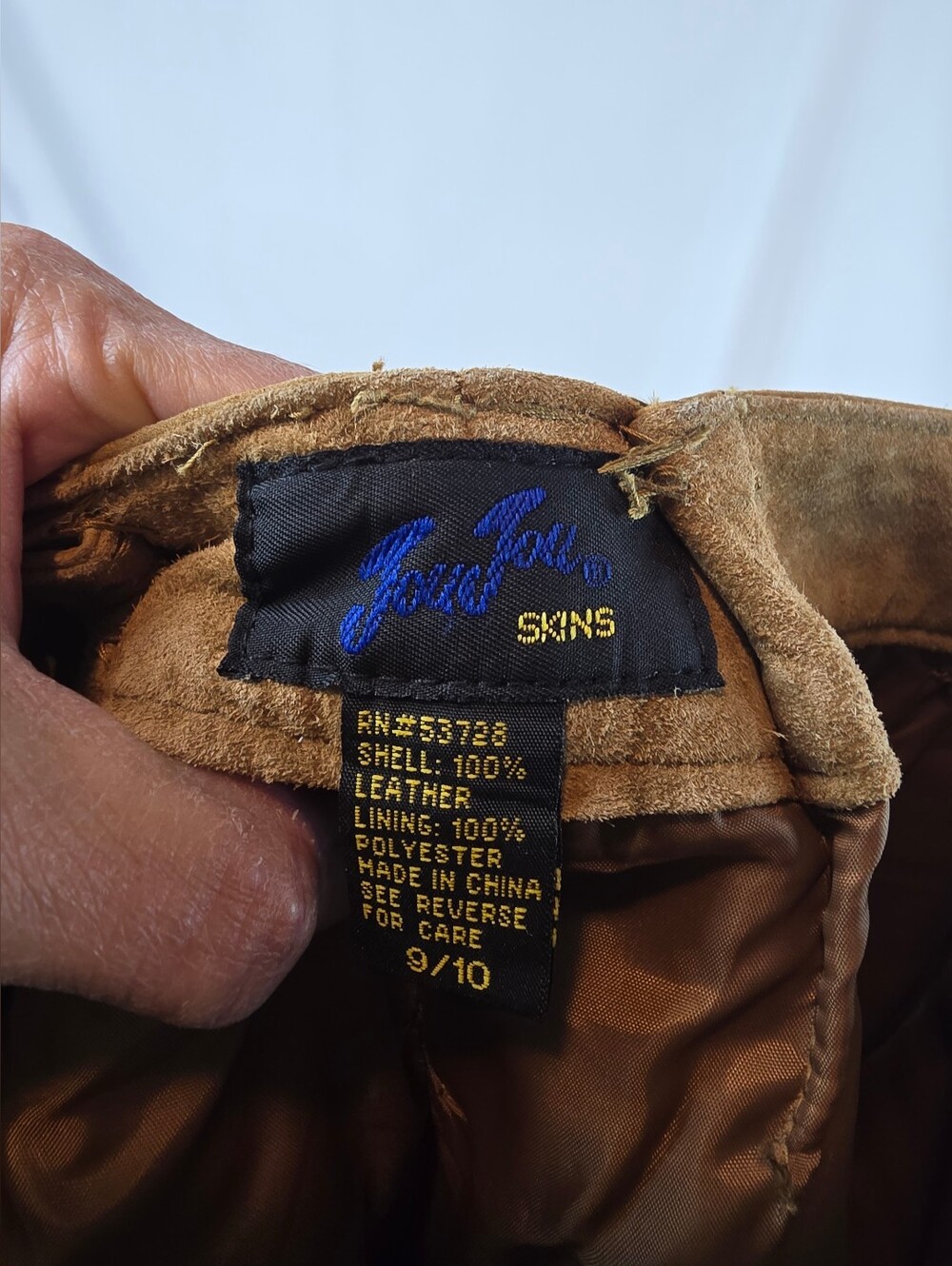 Jou Jou Suede Straight-Leg Pants in Tan - Picture 6 of 6